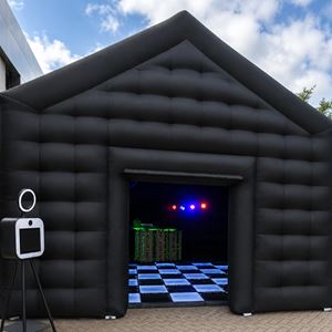 Zwarte Opblaasbare pop-up partytent 6x8 Zwarte Opblaasbare pop-up partytent 6x8